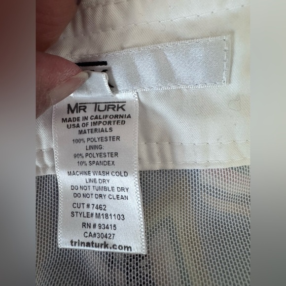 Mr Turk Geometric Patterned Men’s Swim Trunks/Shorts Size 32 - Picture 10 of 11